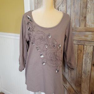 Style & Co. Blouse 100% cotton, Size large
